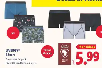 Lidl LIVERGY Bóxers oferta