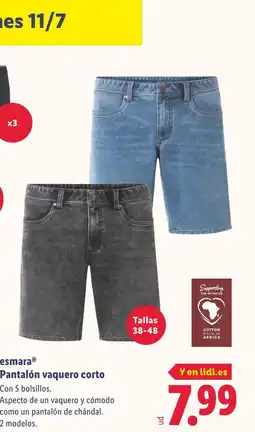 Lidl ESMARA Pantalón vaquero corto oferta