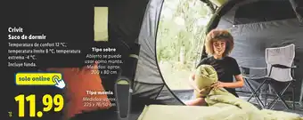 Lidl Crivit Saco de dormir oferta