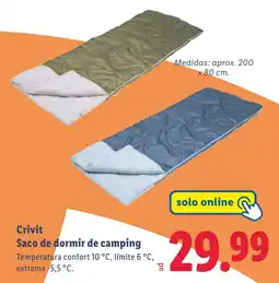 Lidl Crivit Saco de dormir de camping oferta