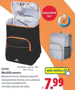 Lidl Crivit Mochila nevera oferta