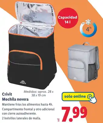 Lidl Crivit Mochila nevera oferta