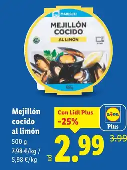 Lidl Mejillón cocido al limón oferta