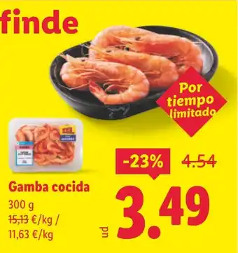 Lidl Gamba cocida oferta