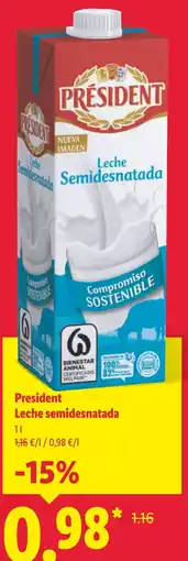 Lidl PRESIDENT Ledhe Semidesnatada oferta
