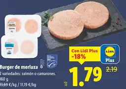 Lidl Burger de merluza oferta