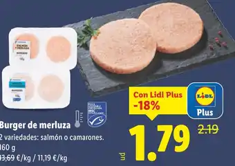 Lidl Burger de merluza oferta