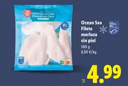 Lidl Ocean Sea Filete merluza sin piel oferta