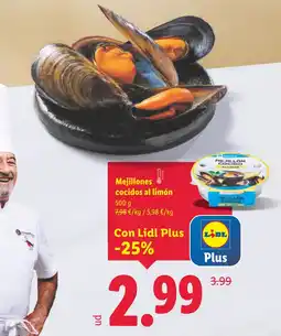Lidl Mejillones cocidos al limón oferta