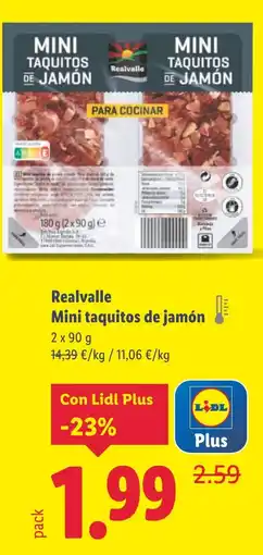 Lidl REALVALLE Mini taquitos de jamón oferta