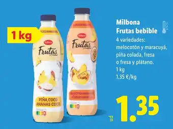 Lidl MILBONA Frutas bebible oferta