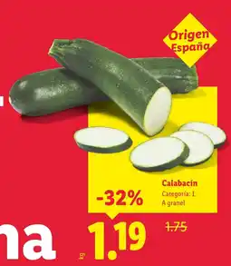 Lidl Calabacín oferta