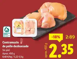 Lidl Contramuslo de pollo deshuesado oferta