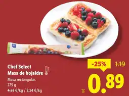 Lidl Chef Select Masa de hojaldre oferta