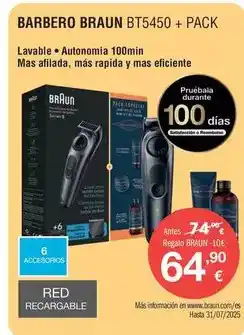 Milar Braun - barbero bt5450 + pack oferta