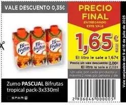 SPAR Pascual - zumo bifrutas tropical oferta