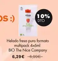 NaturaSí Helado fresa pura formato multipack 4x6ml bio the nice company oferta