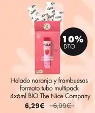 NaturaSí Helado naranja y frambuesas formato tubo multipack 4x6ml bio the nice company oferta