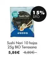 NaturaSí Terrasana - sushi nori 10 hojas 25g bio oferta