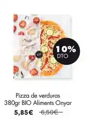 NaturaSí Aliments onyar - pizza de verduras 380gr bio oferta