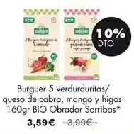 NaturaSí Obrador sorribas - burger 5 verdurduritas/queso de cabra, mango y higos oferta