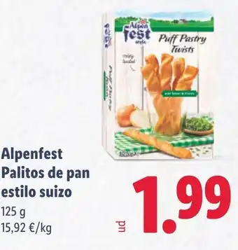 Lidl ALPENFEST Palitos de pan estilo suizo oferta