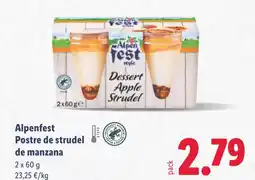 Lidl ALPENFEST Postre de strudel de manzana oferta