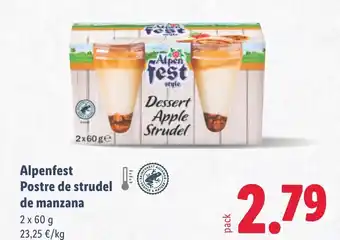 Lidl ALPENFEST Postre de strudel de manzana oferta