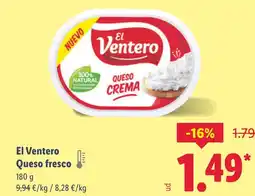 Lidl EL VENTERO Queso fresco oferta