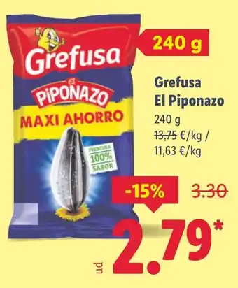 Lidl GREFUSA El Piponazo oferta
