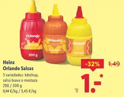 Lidl HEINZ Orlando Salsas oferta