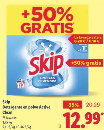 Lidl SKIP Detergente en polvo Active oferta