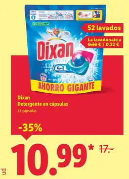 Lidl DIXAN Detergente en cápsulas oferta