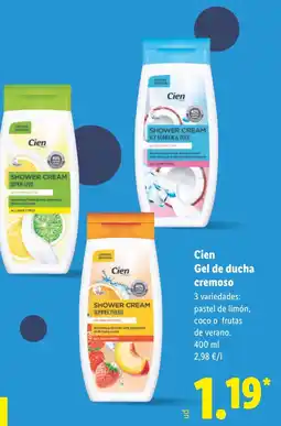 Lidl CIEN Gel de ducha cremoso oferta