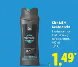 Lidl CIEN MEN Gel de ducha oferta