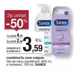 BonpreuEsclat Sanex - gel de bany equilibrant, o hidratant oferta