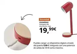 IKEA Ensmarke - lampara de escritorio, rojo oferta