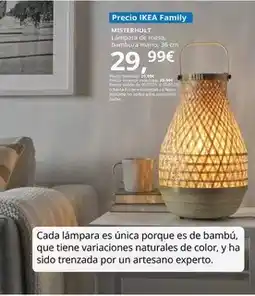 IKEA Misterhult - lampara de mesa, bambu/a mano, 36 cm oferta