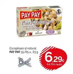 Condis Pay pay - escopinyes al natural oferta