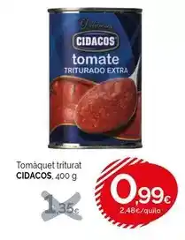 Condis Cidacos - tomaquet triturat oferta