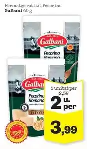 Sorli Galbani - formatge ratllat pecorino oferta