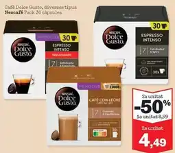 Sorli Nescafé - cafe dolce gusto, diversos tipus oferta