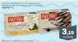 Sorli Pay pay - calamarsets farcits en oli vegetal oferta