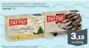 Sorli Pay pay - calamarsets farcits en oli vegetal oferta