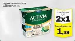 Sorli Danone - iogurt amb cereals 0% activia oferta