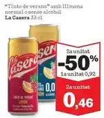 Sorli La casera - tinto de verano amb llimona normal o sense alcohol oferta