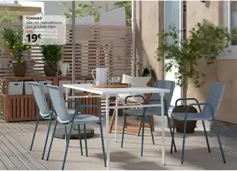 IKEA Torparo - silla con reposabrazos, azul grisaceo claro oferta