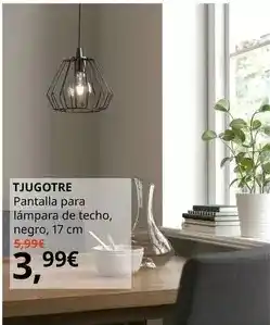 IKEA Tjugotre - pantalla para lámpara de techo, negro oferta