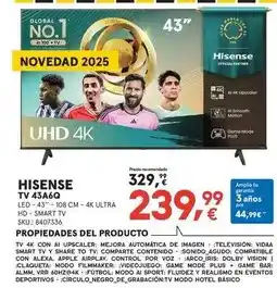 Worten Hisense - tv 43a6o oferta