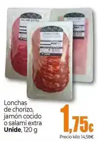 Unide Market Unide - lonchas de chorizo, jamón cocido o salami extra oferta